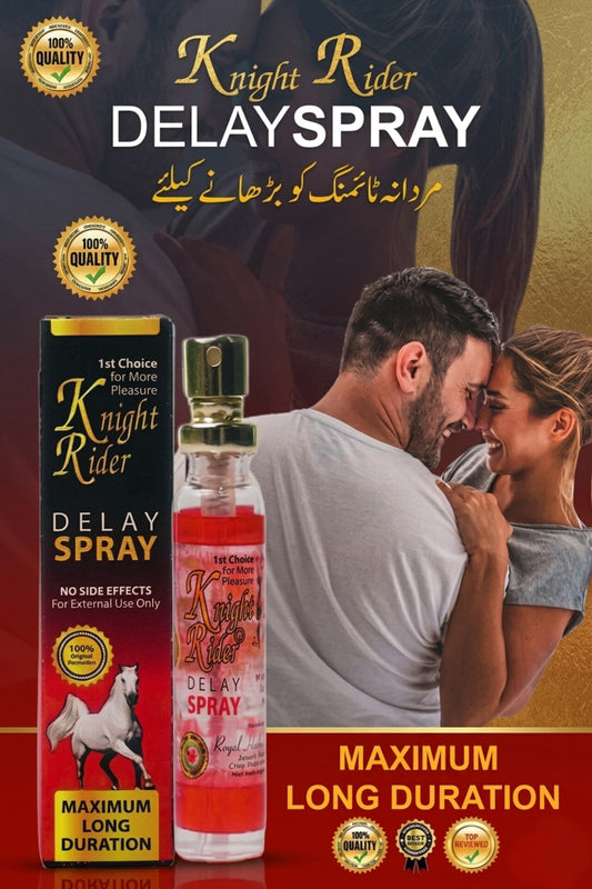 Knight Rider Delay Spray - Maximum Long Duration Performance Booster for Men | 50% OFF & Free Delivery