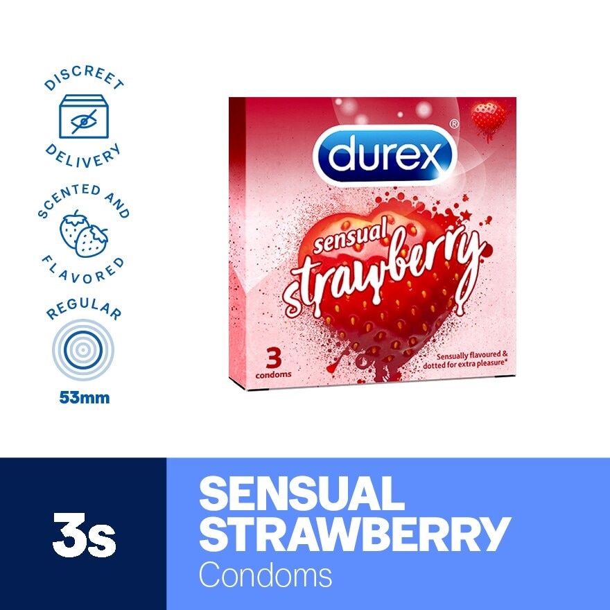 Durex Premium Condoms Range - Extended Pleasure, Extra Safe, Sensual Strawberry & Feels | 50% OFF & Free Delivery