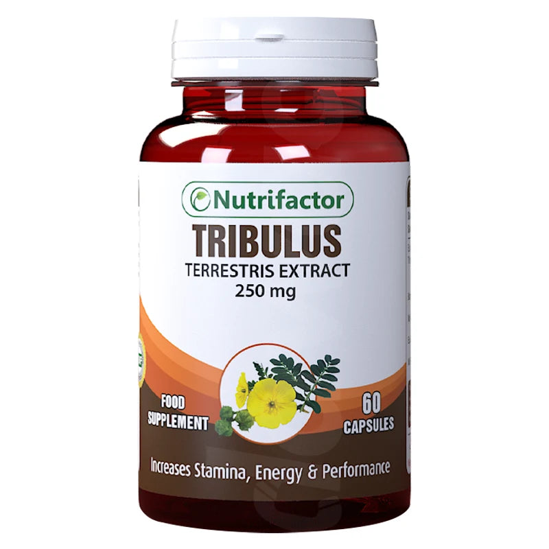 Nutrifactor Tribulus Terrestis Extract (250 mg) - 60 Capsules | Boosts Stamina, Energy & Performance | 50% OFF & Free Delivery